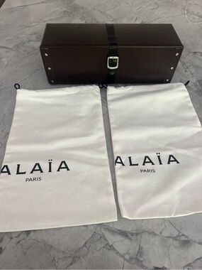 Alaia Paris Luxury Box with buckle close Gift/Storage/Display & 2 dust bags  NEW